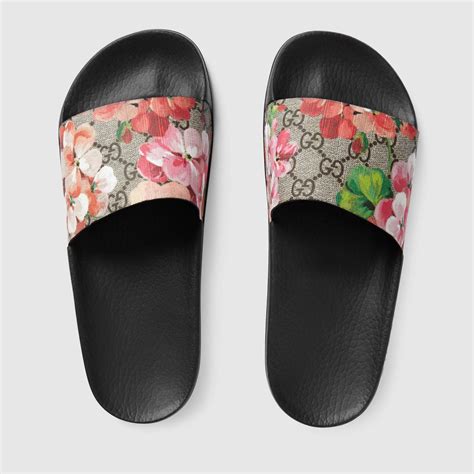 gucci flora sandal|gucci flip flops with flowers.